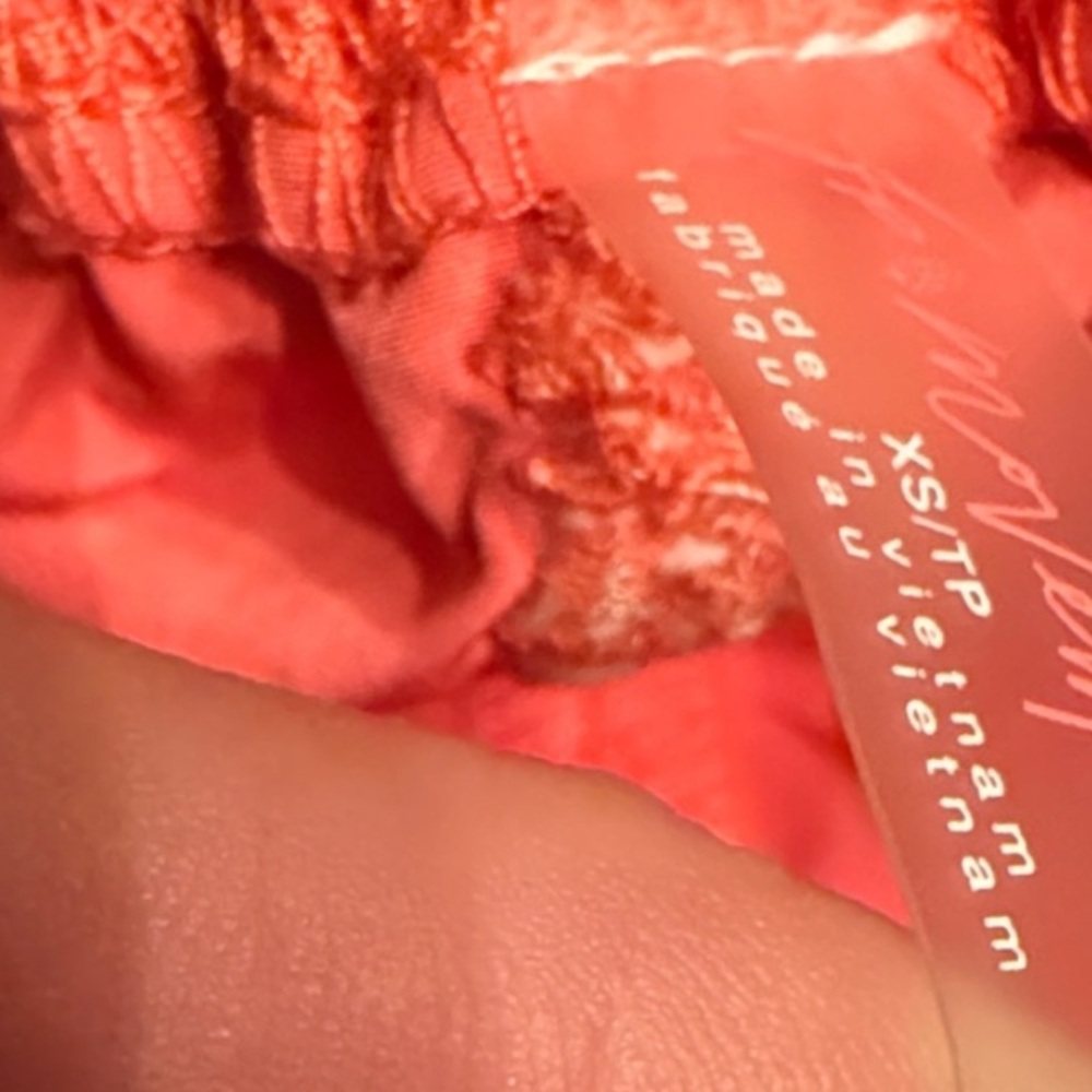 Free People Vibrant Coral Pants